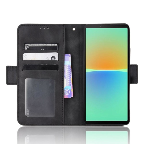SKALO Sony Xperia 10 V 6-FACK Plånboksfodral - Svart Svart