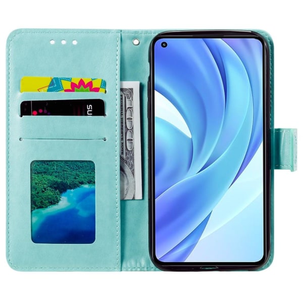 SKALO Xiaomi Mi 11 Lite Mandala Plånboksfodral - Turkos Turquoise
