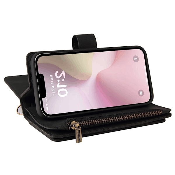 SKALO iPhone 16e KT-2 Big Wallet 17-FACK Plånboksfodral - Svart Svart