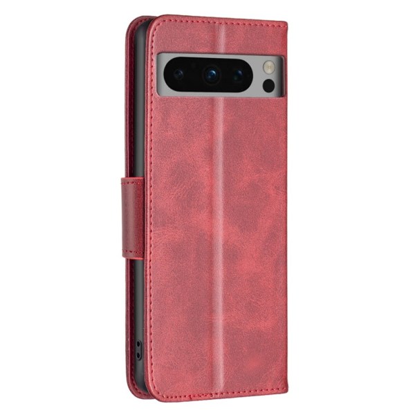 SKALO Google Pixel 8 Pro Flip Cover m. pung i PU-læder - Rød Red