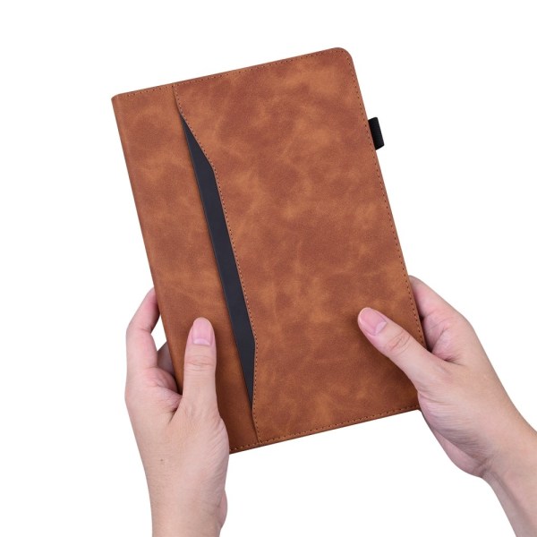 SKALO Samsung Tab A9 PU-Läder Plånboksfodral - Brun Brun