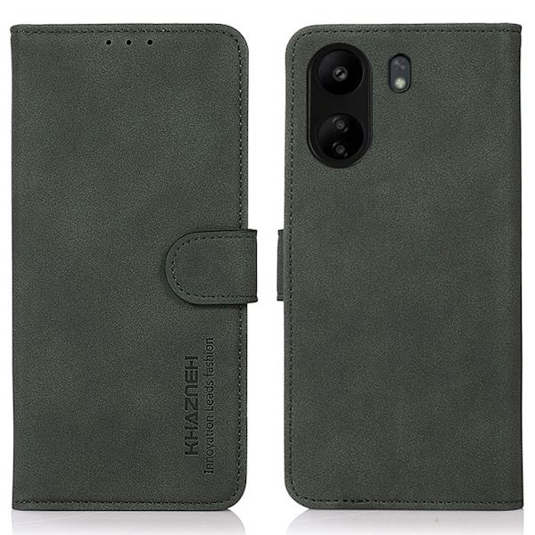 SKALO Xiaomi Redmi 13C 4G KHAZNEH Lompakkokotelo PU-nahasta - Vihreä Green
