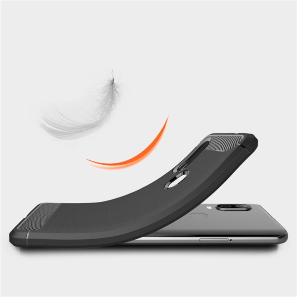 Stöttåligt Armor Carbon TPU-skal Motorola One Vision - fler färger Svart