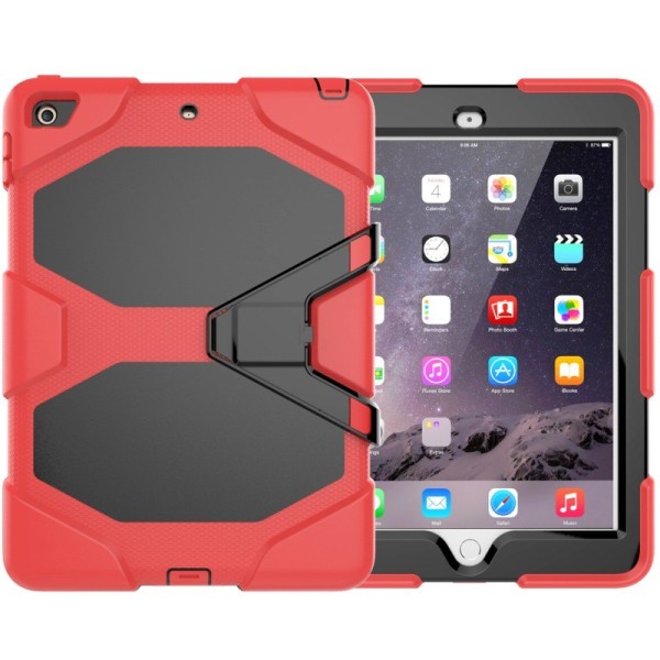 SKALO iPad 9.7 (2018) Extra Shockproof Armor Iskunkestävä kuori Red