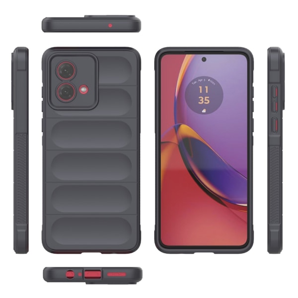 SKALO Motorola Moto G84 5G Rugged Bumpers TPU-suojakuori Dark grey