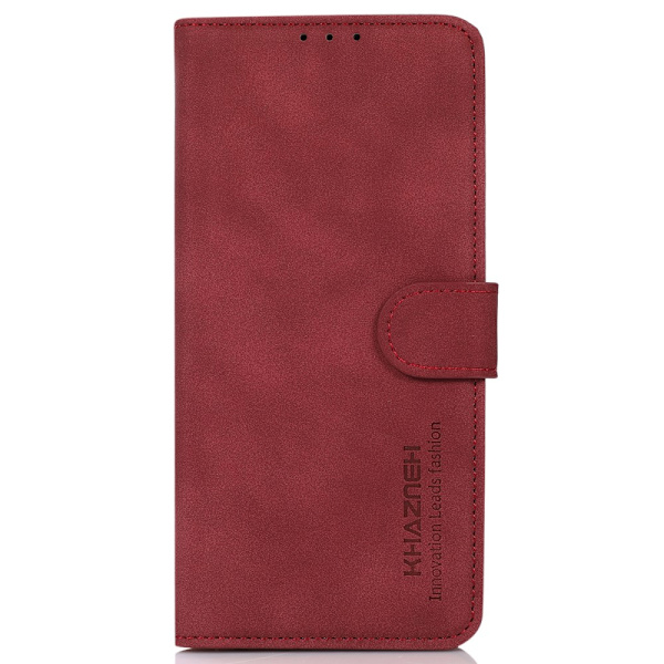 SKALO Google Pixel 9 Pro XL KHAZNEH Plånboksfodral i PU-Läder - Röd Röd