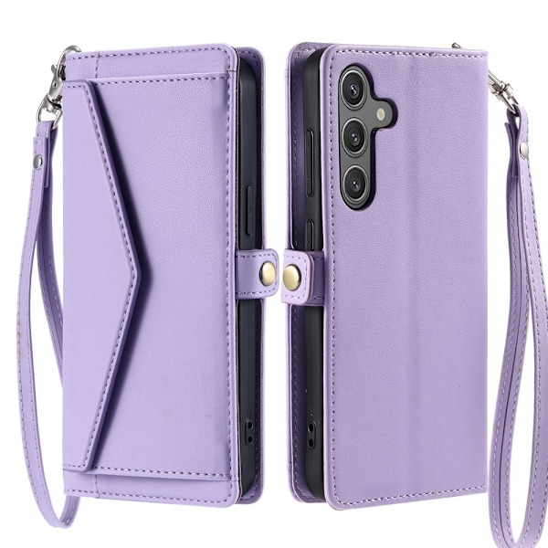SKALO Samsung S25 PU-Läder Envelope Plånboksfodral - Lila Lila