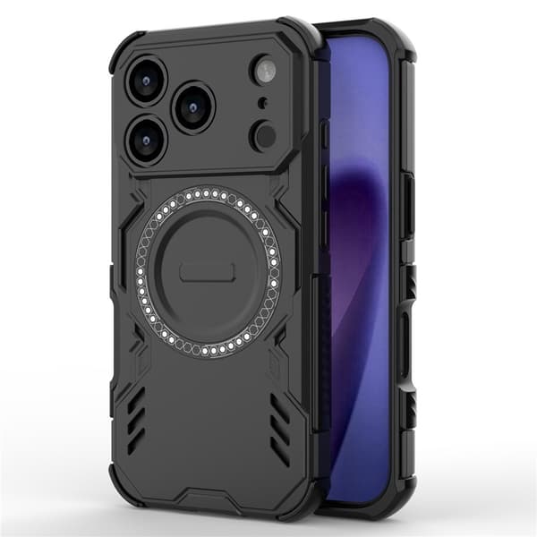SKALO Armor Ventilated Heat Dissipation Cover til iPhone 18 Pro - Sort Black