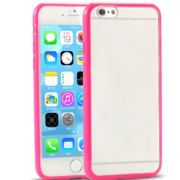 Frostat Transparent skal med färgad ram iPhone 5/5S/SE White
