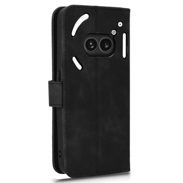 SKALO Nothing Phone (2a) Matt PU-Läder Plånboksfodral - Svart Svart