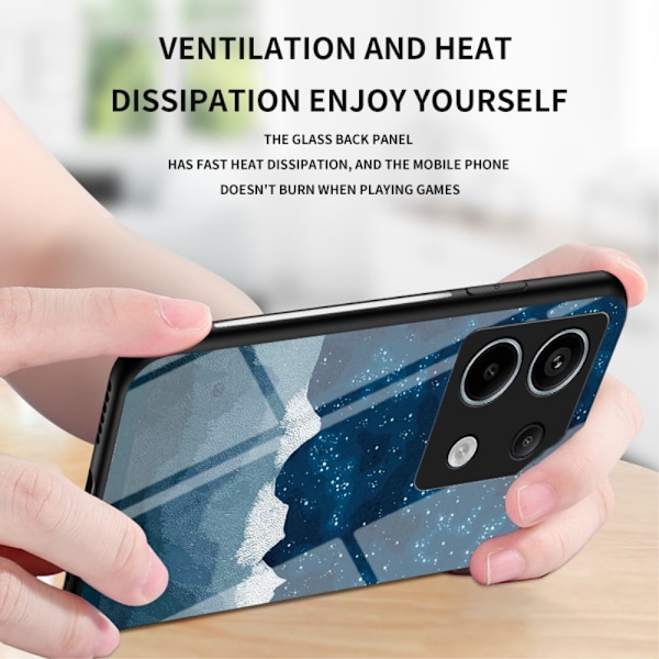 SKALO Xiaomi Redmi Note 13 Pro 5G Sky karkaistu lasi TPU-suojakuori - #1 Multicolor