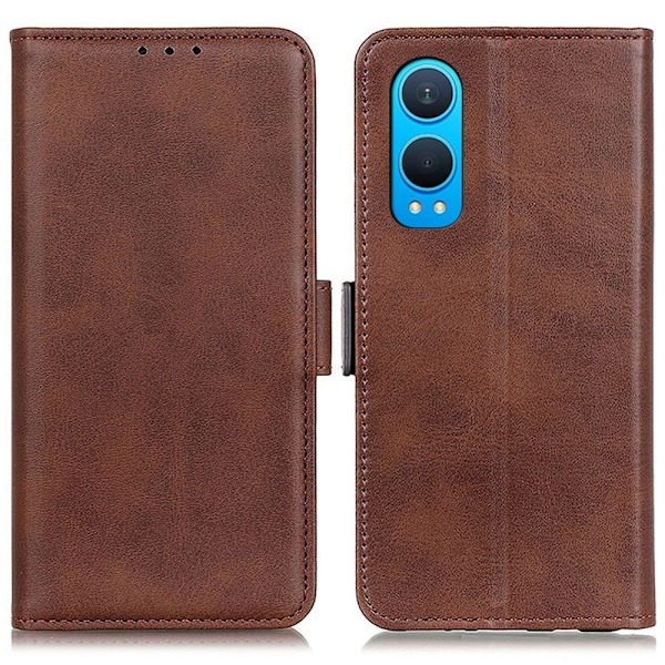 SKALO OnePlus Nord CE4 Lite 5G Premium Cut Plånboksfodral - Brun Brun