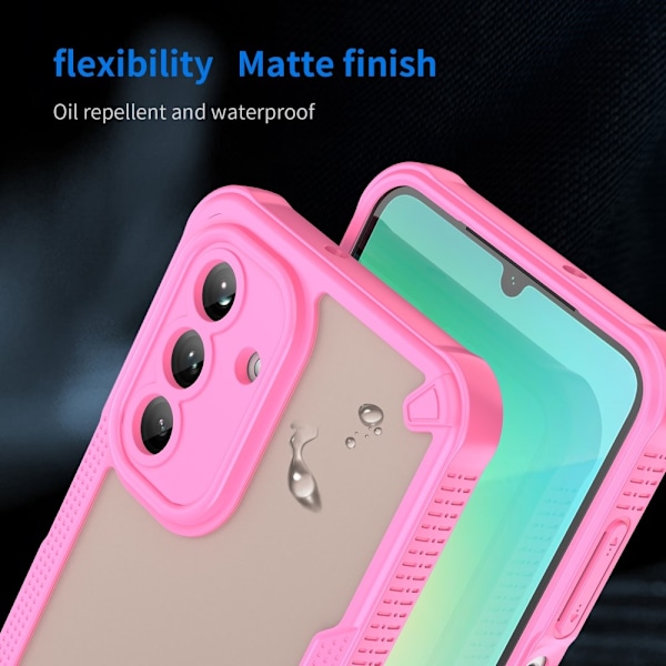 SKALO Samsung A26 5G Armor Hybrid Frosted Skal - Rosa Rosa