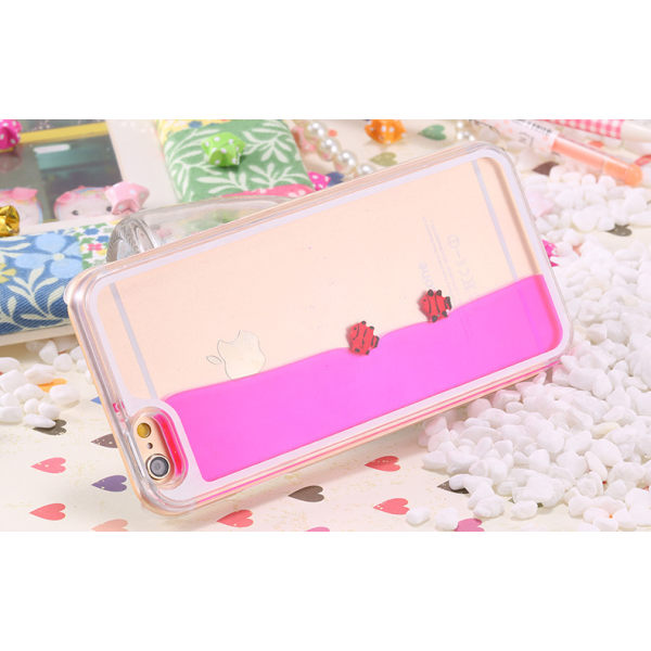 Flytande Akvarium Fisk Skal iPhone 6/6S Pink
