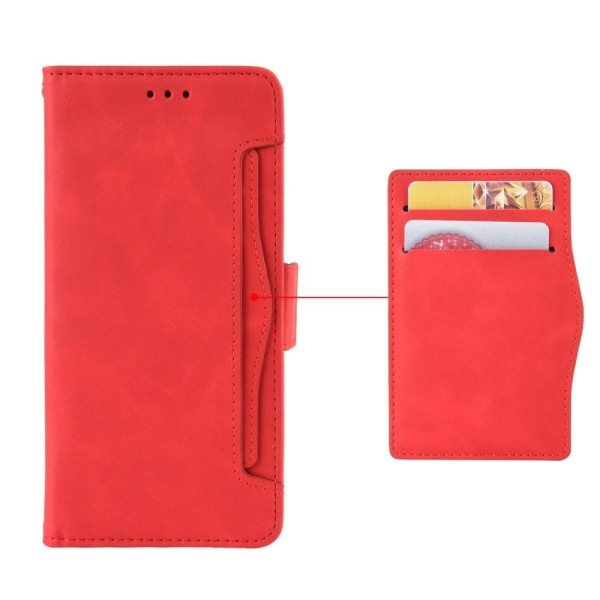 SKALO Moto G60S 6-FACK Plånboksfodral - Röd Red