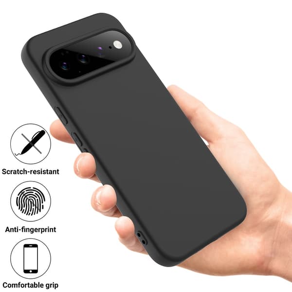 SKALO Tynd Silikone Cover til Google Pixel 11 - Sort Black