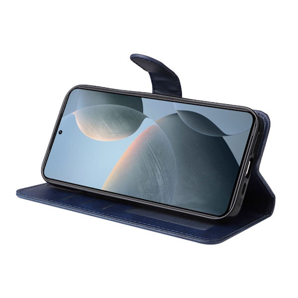 SKALO Xiaomi 14T PU-nahkainen Lompakkokotelo - Valitse väri Blue