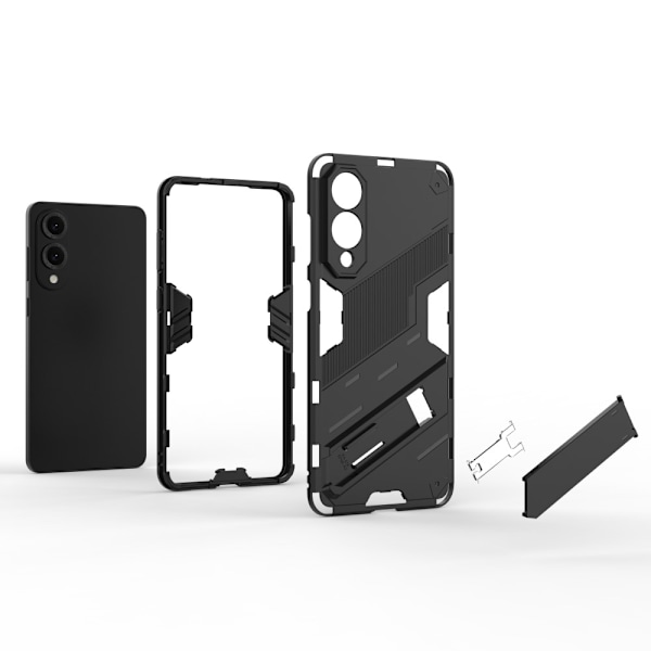 SKALO Samsung S25 Edge Armor Hybrid Punk Cover - Sort Black