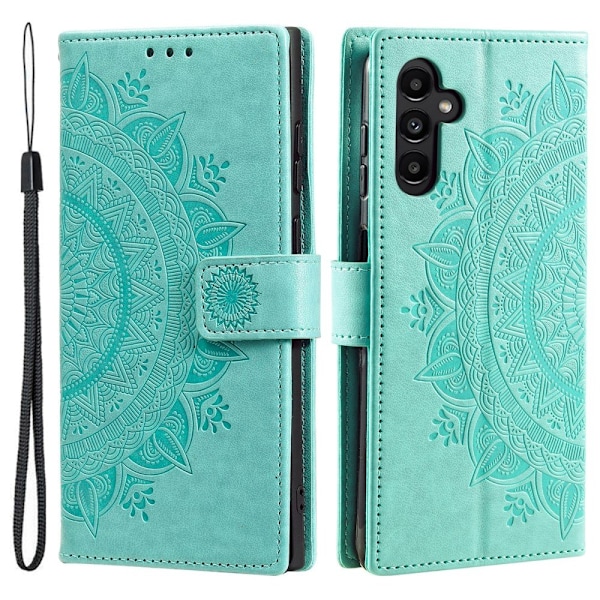 SKALO Samsung S25 Mandala Plånboksfodral - Turkos Turkos