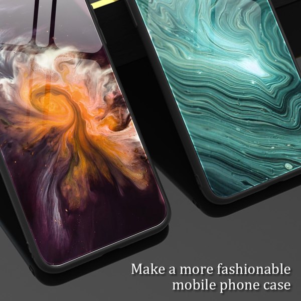 SKALO OnePlus Nord 3 5G / Ace 2V Marmor Härdat Glas TPU-skal - Motiv 1 multifärg