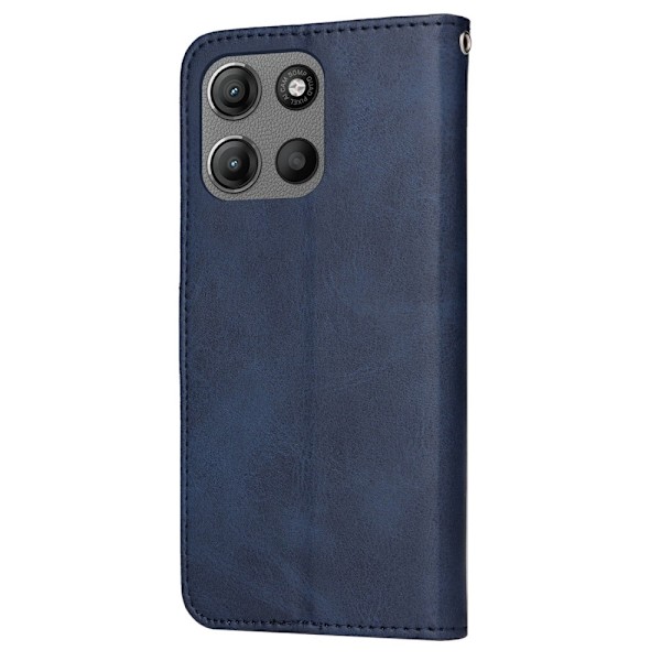SKALO Motorola Moto G15 Power PU-nahka Lompakkokotelo - Valitse väri Blue