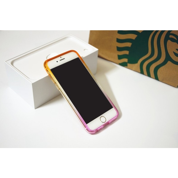 Gradienttivärinen puskuri iPhone 6 / 6S:lle - Eri värejä MultiColor Rosa/Gul