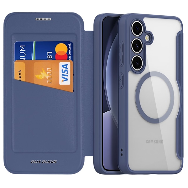 DUX DUCIS Samsung S25+ Skin X Pro Plånbok - Blå Blå