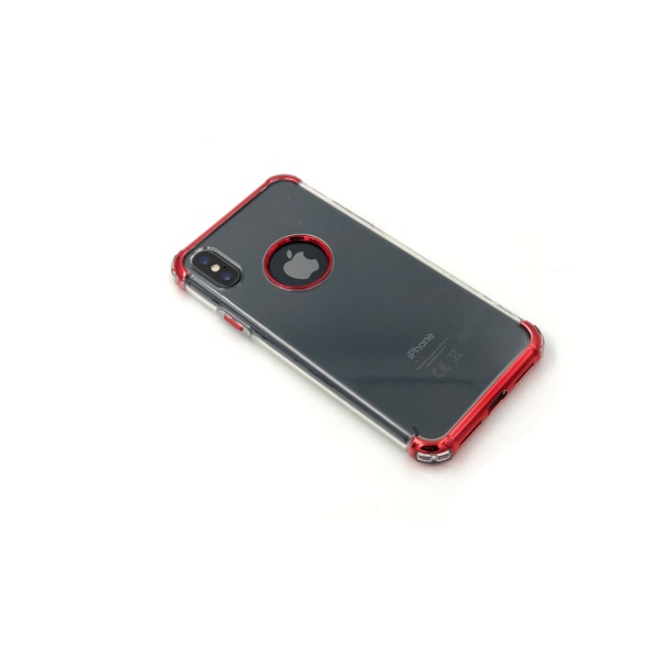 Extra tåligt design silikonskal | färgade kanter iPhone X/XS - f Guld