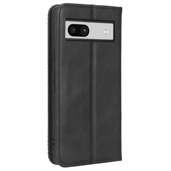SKALO Google Pixel 7a Embossed Premium Plånboksfodral - Svart Svart