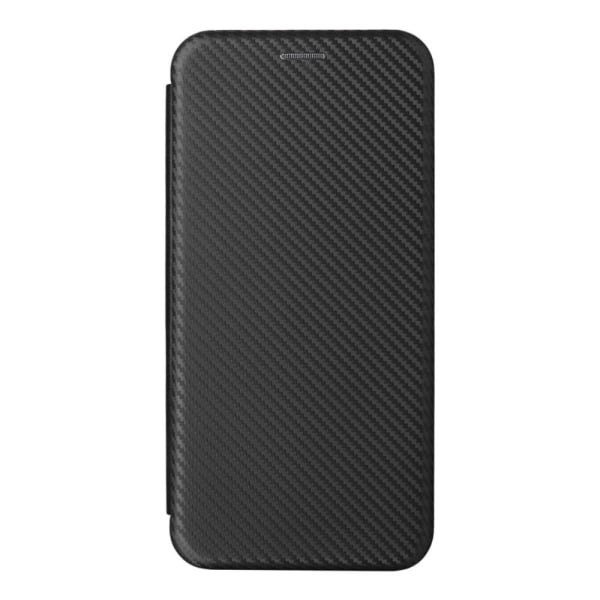 SKALO Motorola Moto G23 4G Carbon Fiber Lompakkokotelo - Musta Black