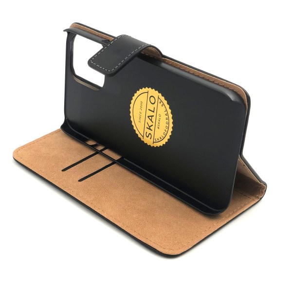 SKALO iPhone 12 Pro Max Lompakkokotelo Aitoa nahkaa - Valitse väri Brown