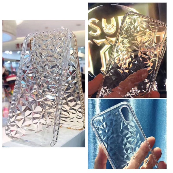 Extra tåligt 3D Diamant TPU iPhone X/XS Black