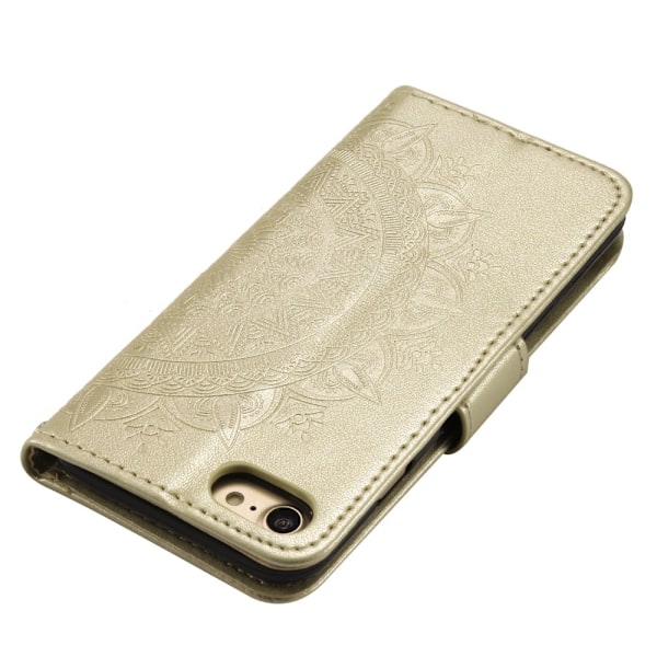 SKALO iPhone 16e Mandala Lompakkokotelo - Kulta Gold