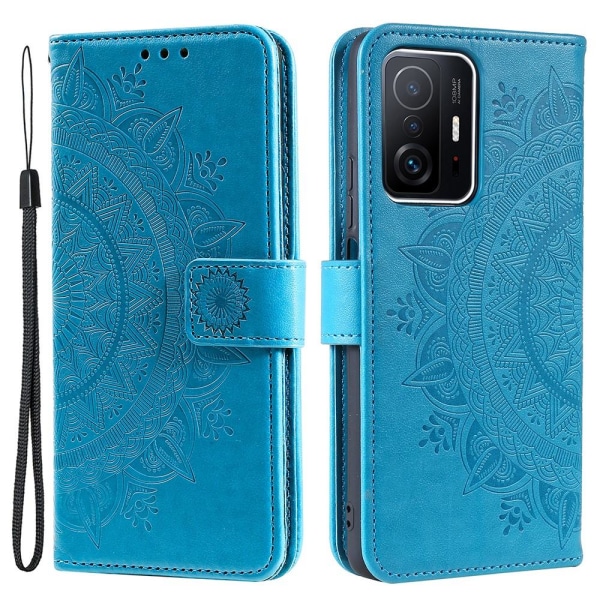 SKALO Xiaomi 11T/11T Pro Mandala Plånboksfodral - Blå Blå