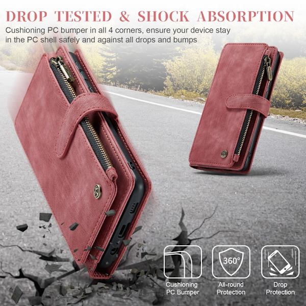 CaseMe Samsung A34 5G CaseMe Big Wallet Plånboksfodral - Röd Röd