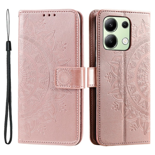 SKALO Xiaomi Redmi Note 13 4G Mandala Plånboksfodral - Roséguld Rosa guld