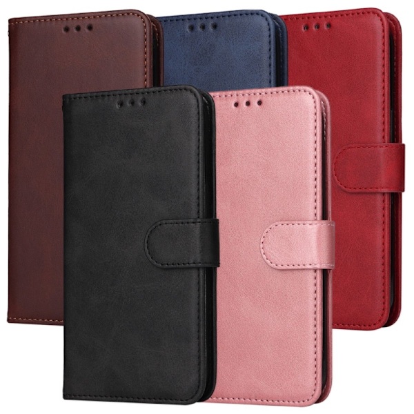 SKALO Motorola Moto G15 4G PU-nahka Lompakkokotelo - Valitse väri Pink