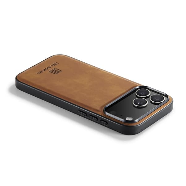 DG MING Premium PU-læder Hybrid Cover til iPhone 18 Pro Max - Brun Brown