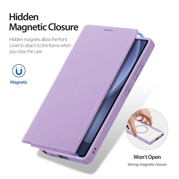 DUX DUCIS Samsung S25 Ultra Skin X Pro Lompakkokotelo - Violetti Purple