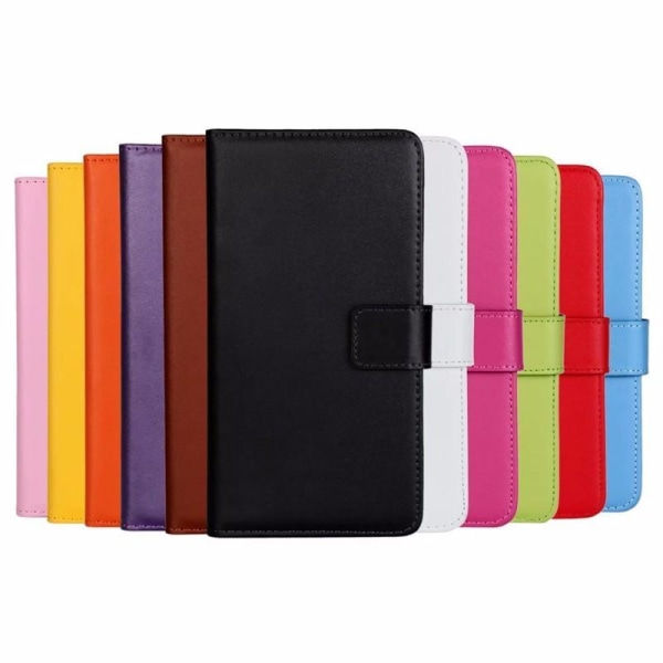 SKALO Xiaomi Redmi 9A Flip Cover m. Pung i Ægte Læder - Vælg farve White