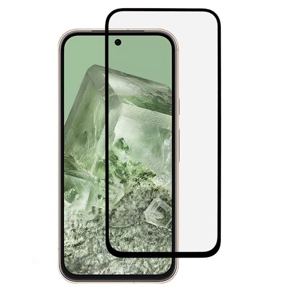 SKALO Google Pixel 8a Koko Näytön Panssarilasi - Svart Black