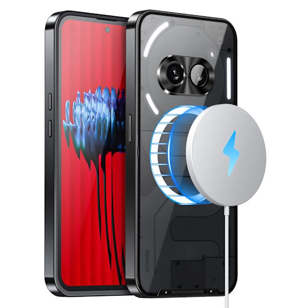 SKALO Nothing Phone (2a) Magic Shield Metal Magnetic Ring - Musta Black