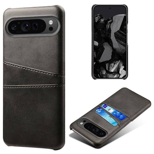 SKALO Google Pixel 9 Pro XL PU-læder Cover med Pung - Sort Black
