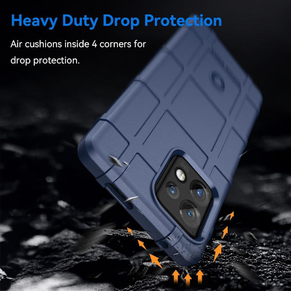 SKALO Motorola Edge 40 Pro 5G Rugged Shield Stöttåligt TPU-skal Blå