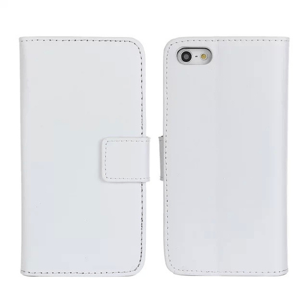 SKALO iPhone 5/5S/SE(1:a gen) Flip Cover m. Pung i Ægte Læder - Vælg farve Light pink