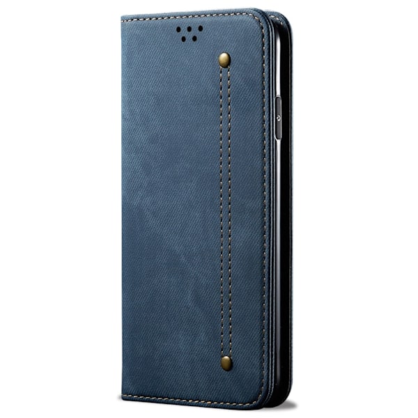 SKALO Samsung S25 Edge Jeans Flip Cover - Blå Blue