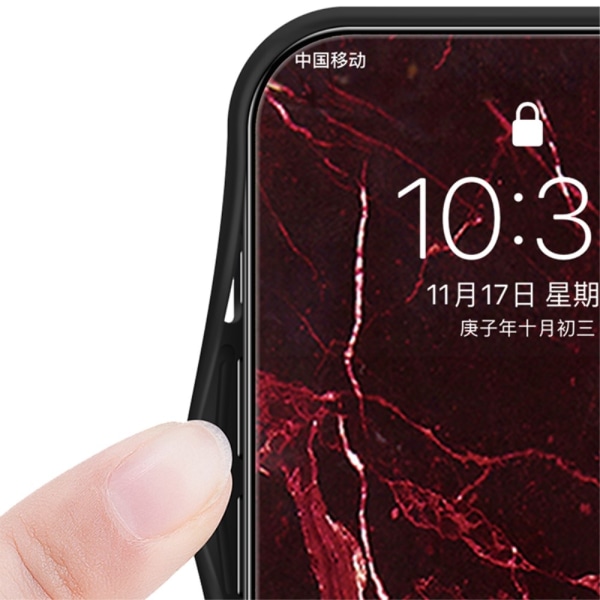 SKALO Xiaomi Redmi Note 13 Pro+ Marmor Härdat Glas TPU-skal - Mo multifärg