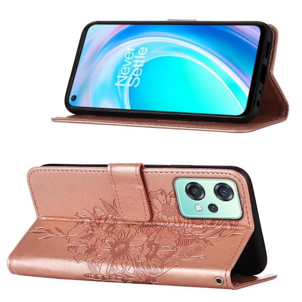 SKALO OnePlus Nord CE 2 Lite 5G Mandala Flip Cover - Rosa guld Pink gold