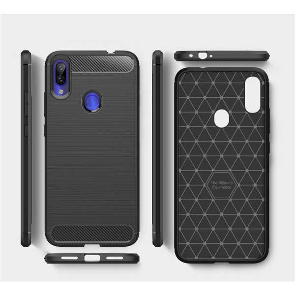 Stöttåligt Armor Carbon TPU-skal Xiaomi Redmi Note 7 - fler färg Svart