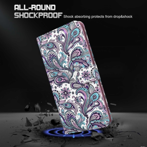 SKALO Samsung A34 5G Blommigt 3D Plånboksfodral multifärg